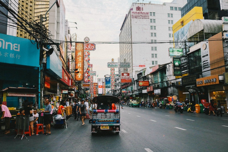 Thailand bustling city centre